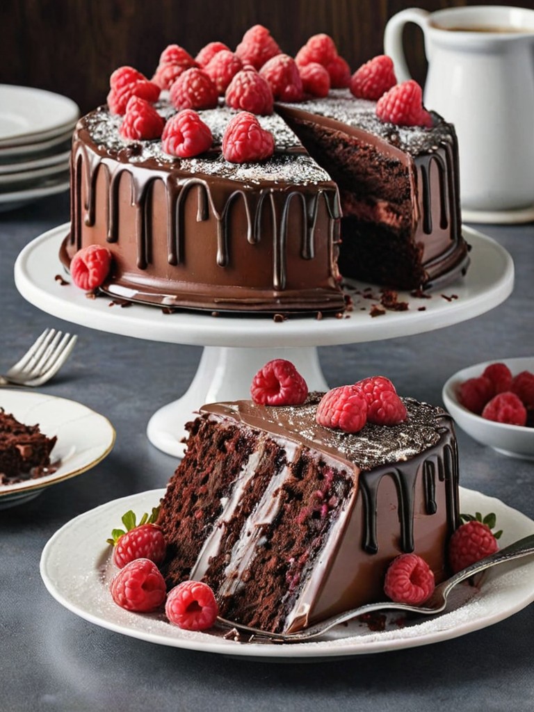 Decadently Delicious: Chocolate Raspberry Layer Cake invites you to ...