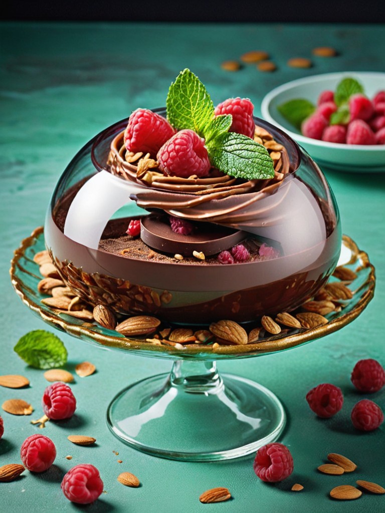 Decadence On Display A Visual Symphony Of Chocolate And Raspberry