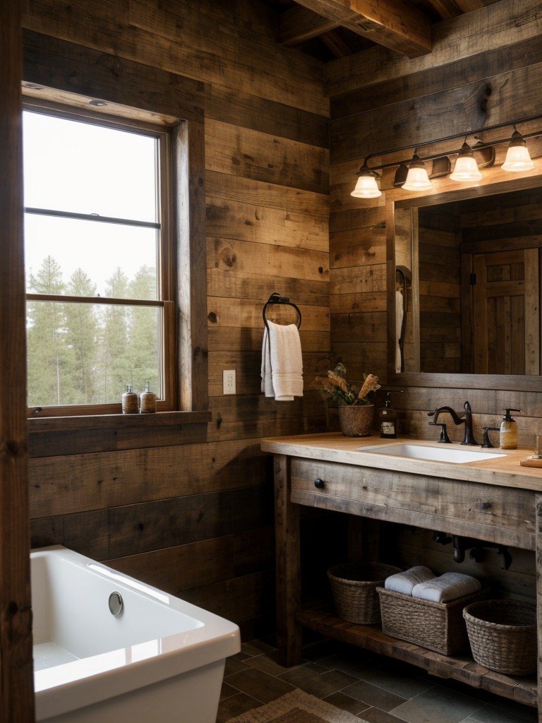 rustic-bathroom-ideas-natural-wood-elements-vintage-fixtures-earthy-color-palette-cozy-cabin-like-feel