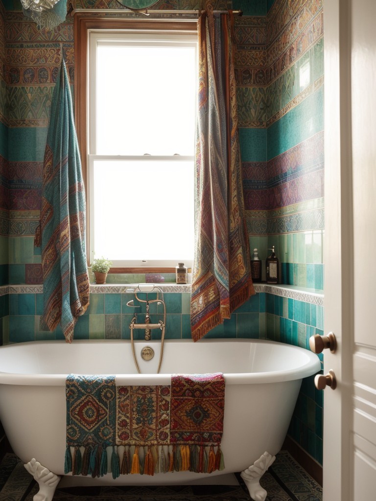 bohemian-bathroom-ideas-eclectic-patterns-colorful-textiles-mixed-textures-free-spirited-boho-chic-atmosphere