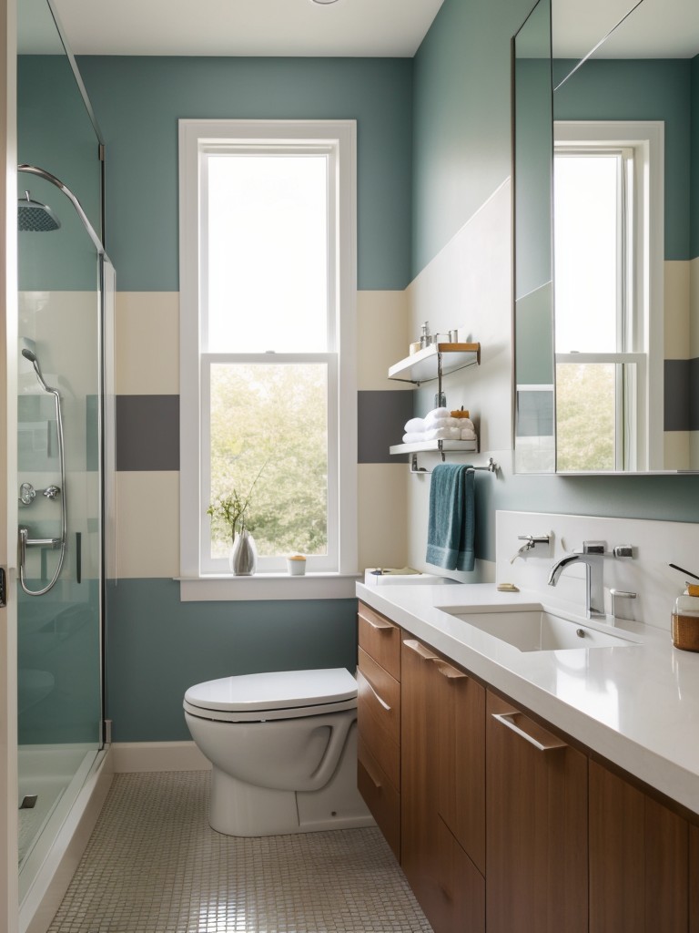 mid-century-modern-bathroom-ideas-sleek-lines-geometric-patterns-bold-pops-color