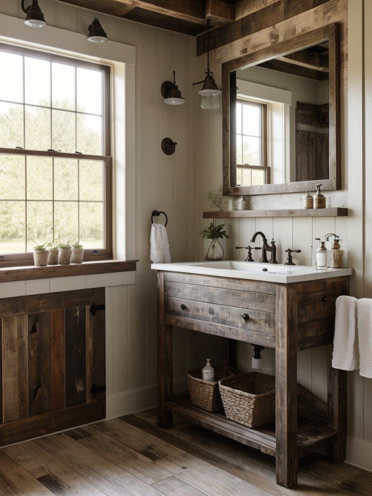 Creating Timeless Charm Vintage Inspired Bathroom Ideas Aulivin Com   Farmhouse Bathroom Ideas Distressed Wood Finishes Farmhouse Sinks Vintage Inspired Faucets Charming  