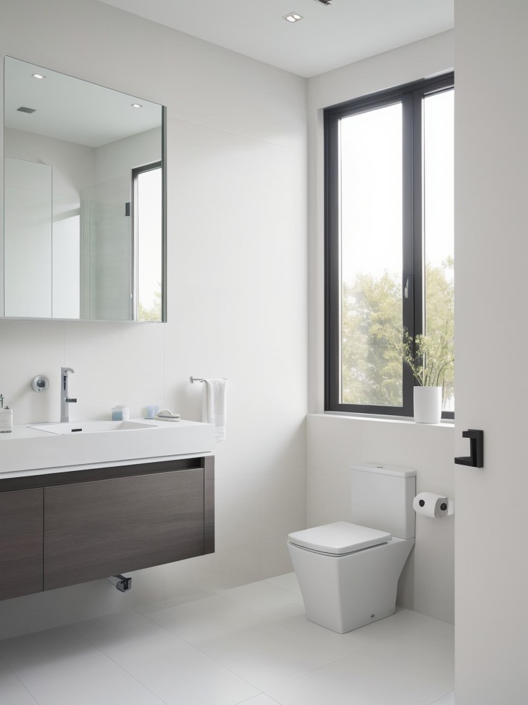 minimalist-bathroom-ideas-sleek-white-fixtures-floating-vanities-clean-contemporary-look