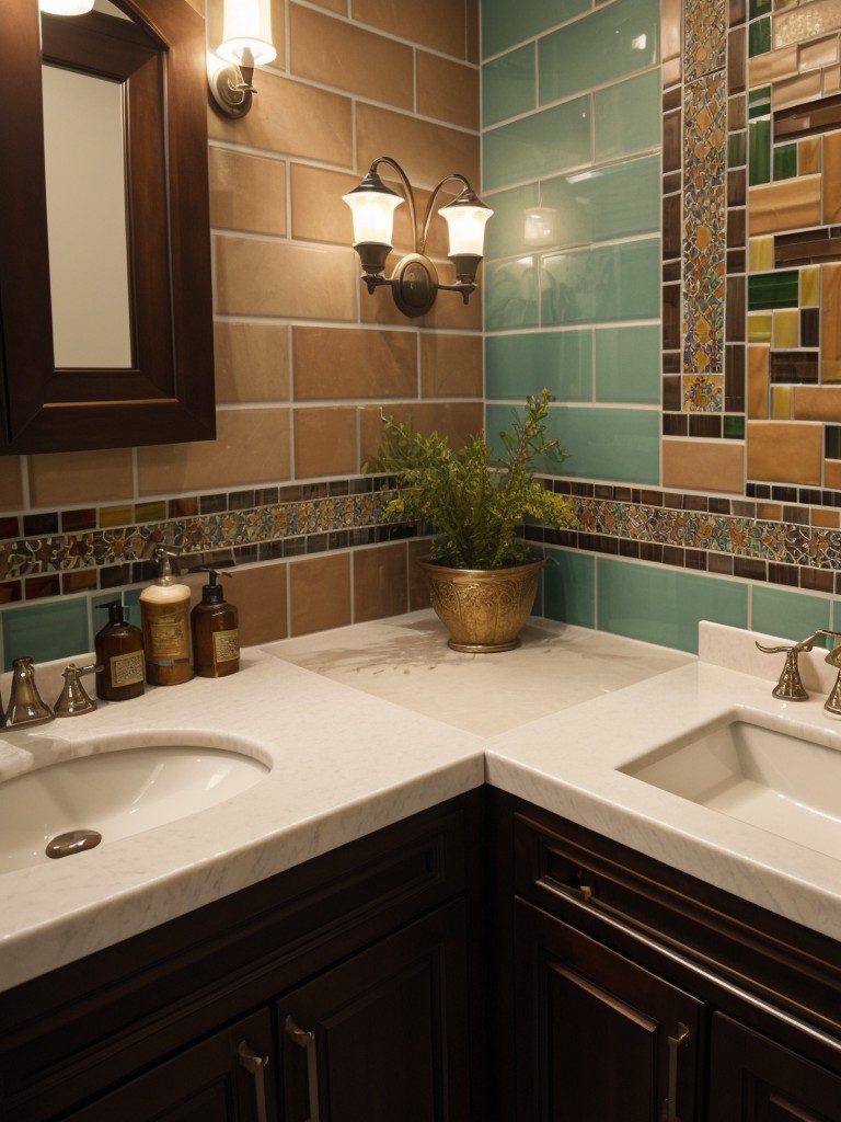 mediterranean-bathroom-ideas-vibrant-colors-intricate-tile-work-incorporating-mosaic-backsplash-wrought-iron-accents