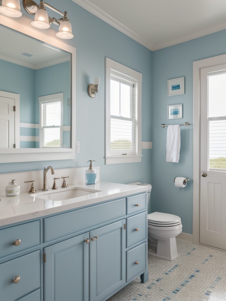 coastal-inspired-bathroom-decor-blue-white-color-scheme-seashell-accents-nautical-decor