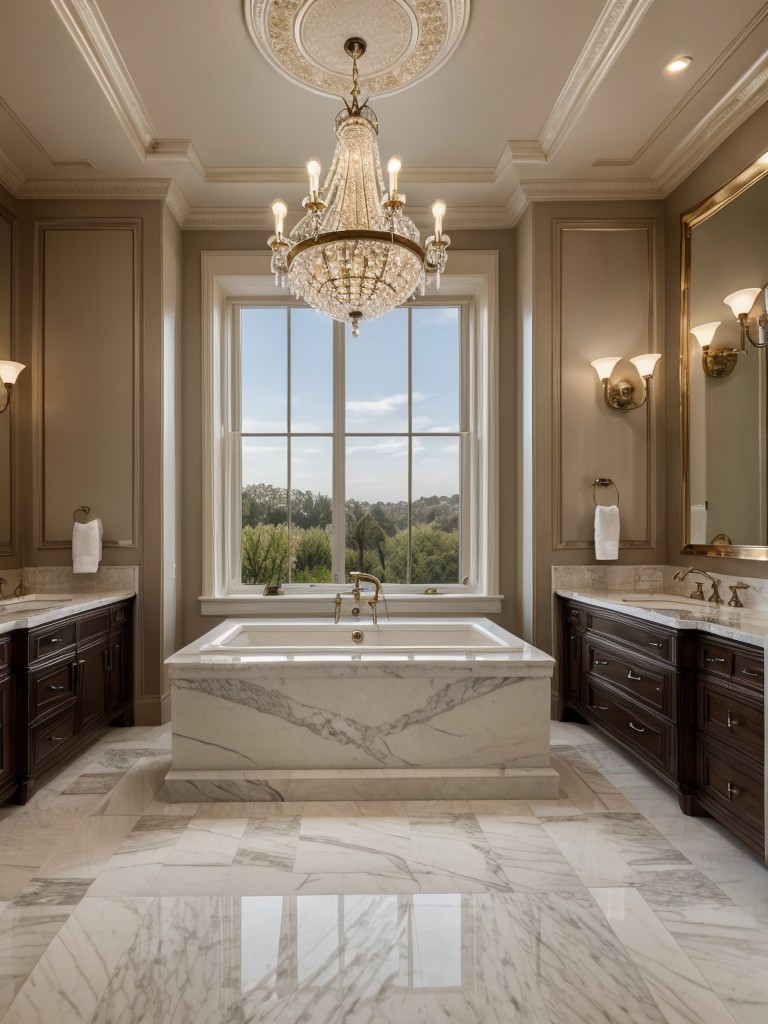 luxury-bathroom-ideas-opulent-finishes-high-end-fixtures-spa-like-ambiance-incorporating-freestanding-bathtub-marble-countertops-chandelier