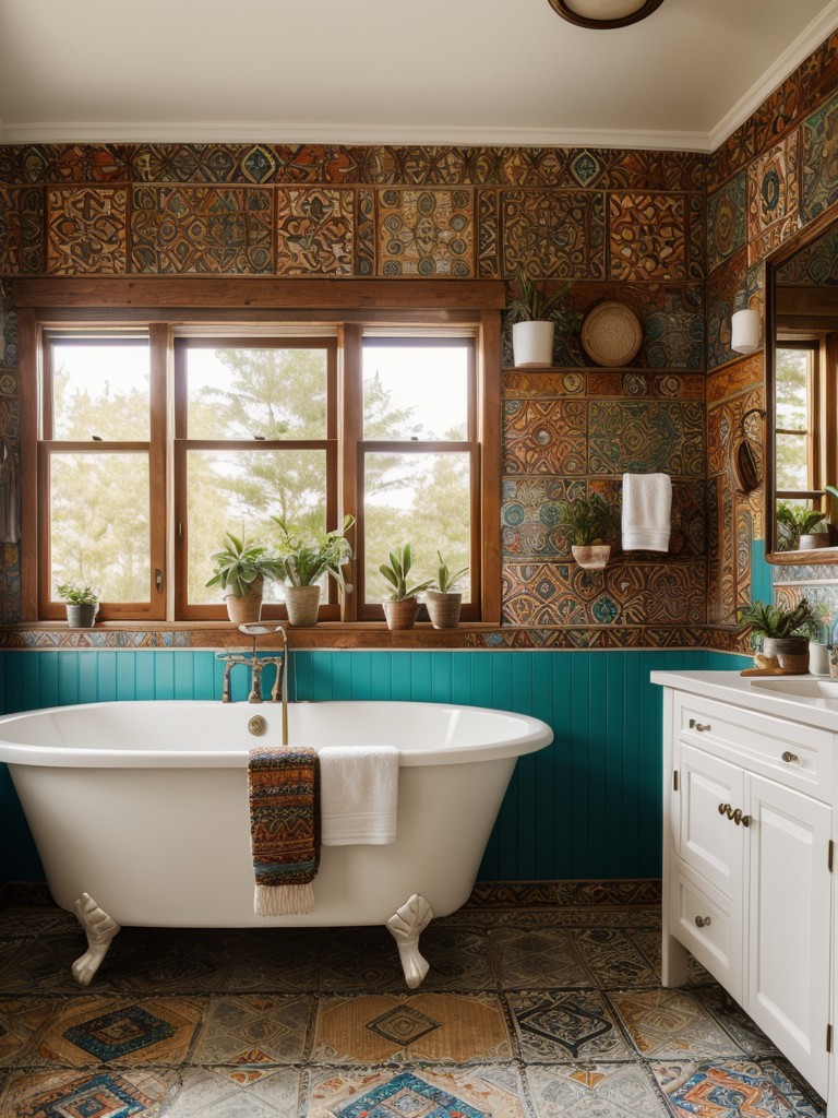 bohemian-bathroom-ideas-vibrant-patterns-natural-materials-eclectic-accessories