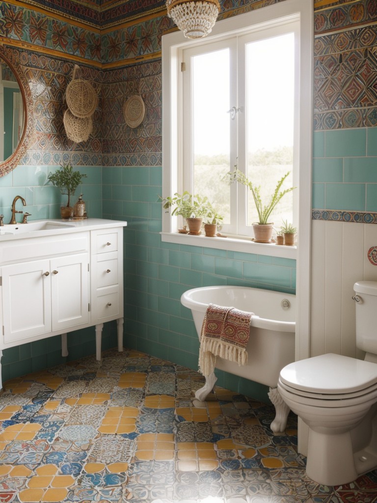 bohemian-bathroom-design-ideas-that-embrace-free-spirited-eclectic-style-vibrant-colors-macrame-accents-patterned-tiles
