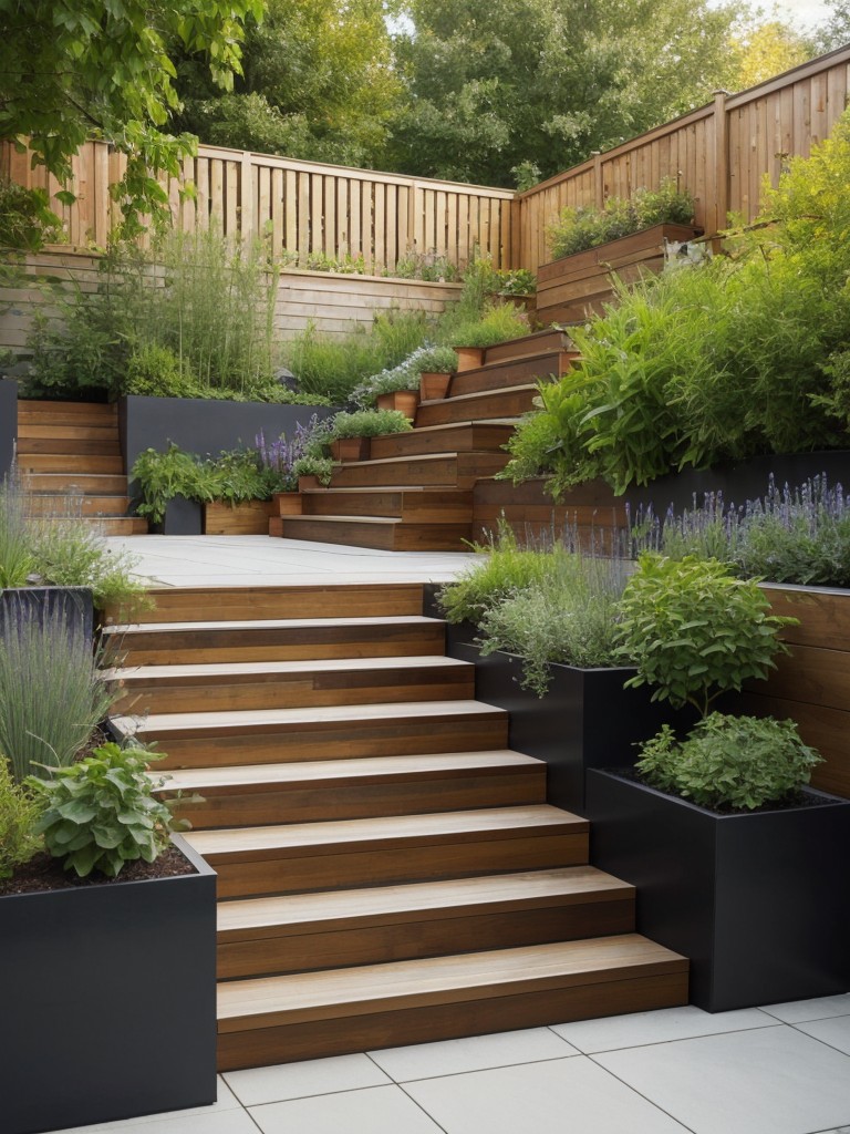 optimize-your-backyard-space-designing-multi-level-garden-integrating-terraced-planting-beds-staircase-like-pathways