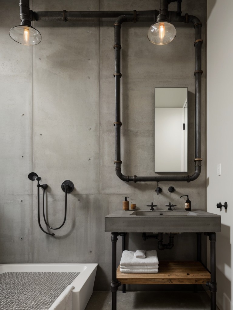 industrial-bathroom-ideas-exposed-pipes-concrete-finishes-metal-fixtures-raw-urban-look