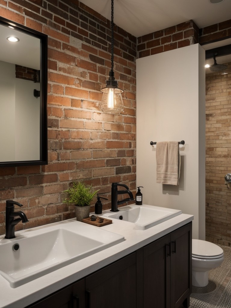 industrial-bathroom-design-ideas-incorporating-exposed-brick-walls-metal-fixtures-raw-materials-to-create-modern-edgy-look