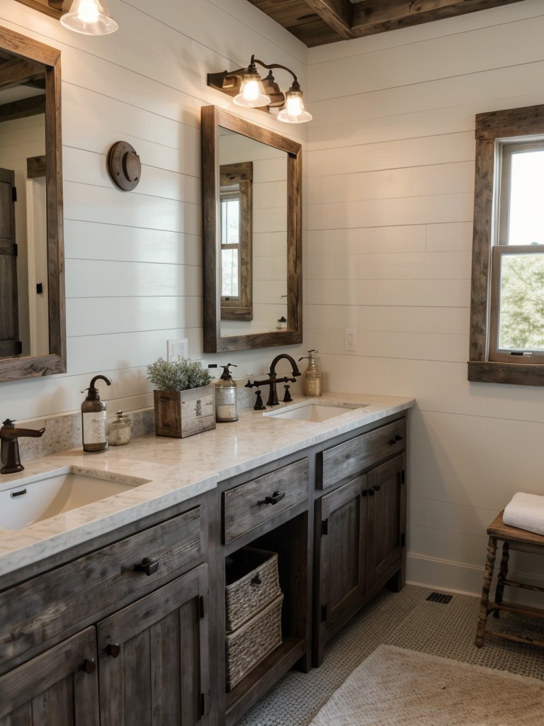 farmhouse-chic-bathroom-ideas-distressed-wood-accents-shiplap-walls-vintage-inspired-fixtures-creating-cozy-inviting-atmosphere