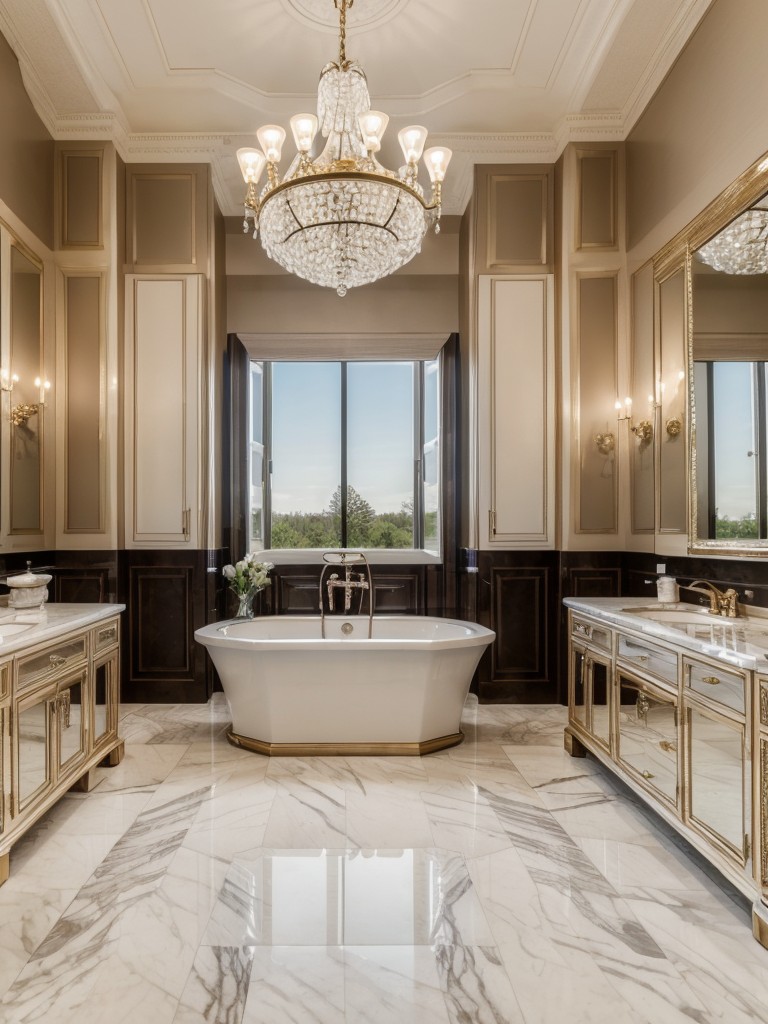 glamorous-bathroom-ideas-crystal-chandeliers-mirrored-vanities-marble-accents-touch-elegance-opulence