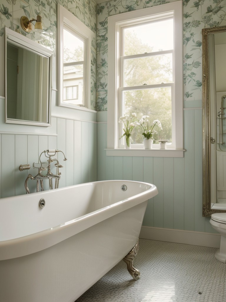 vintage-bathroom-ideas-clawfoot-tubs-antique-mirrors-retro-wallpaper-charming-nostalgic-ambiance