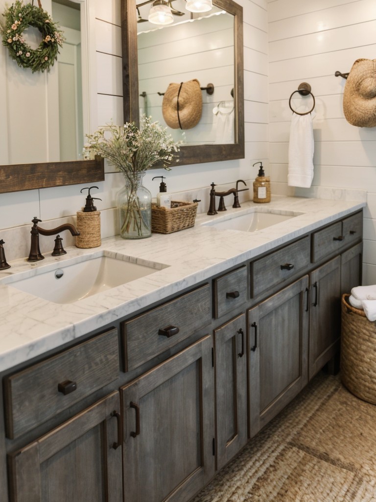 farmhouse-style-bathroom-ideas-rustic-charm-using-shiplap-walls-vintage-fixtures-farmhouse-sinks-complemented-cozy-accents-like-woven-baskets-floral-p