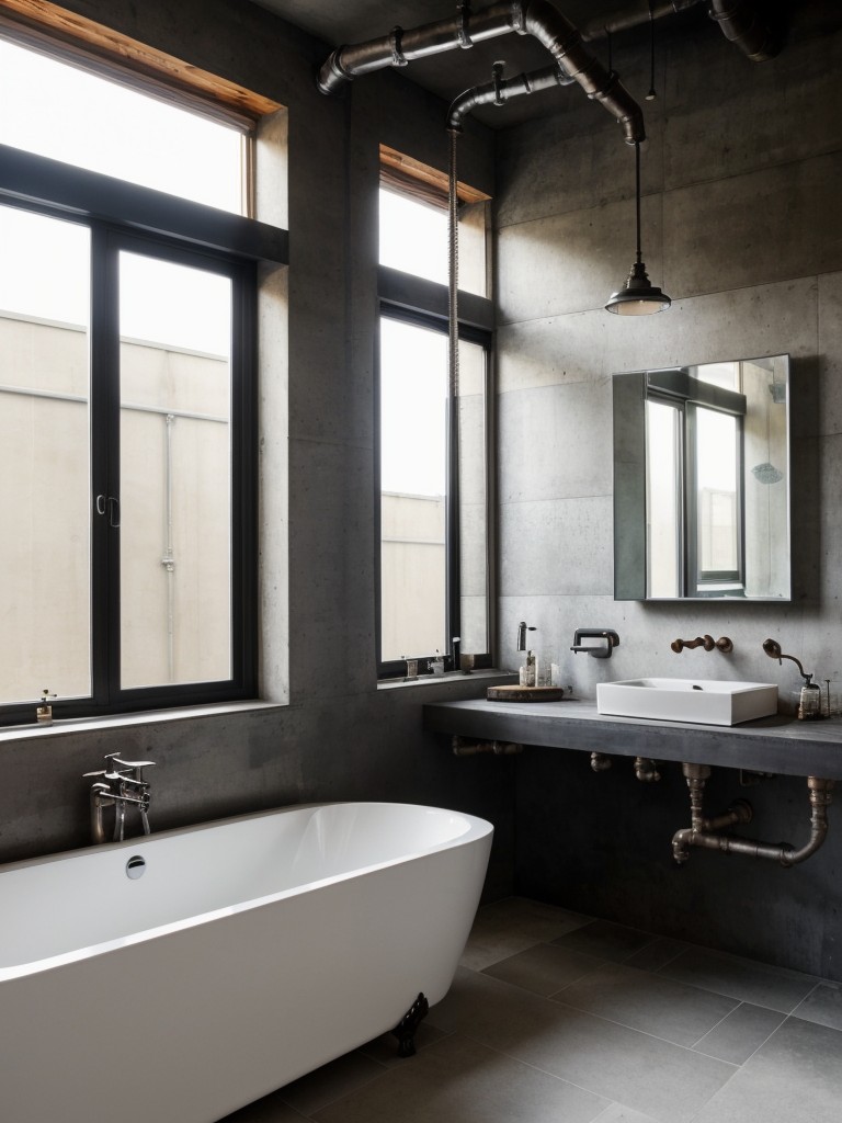 industrial-inspired-bathroom-ideas-exposed-pipes-raw-materials-modern-edgy-aesthetic-incorporating-metal-accents-minimalistic-decor