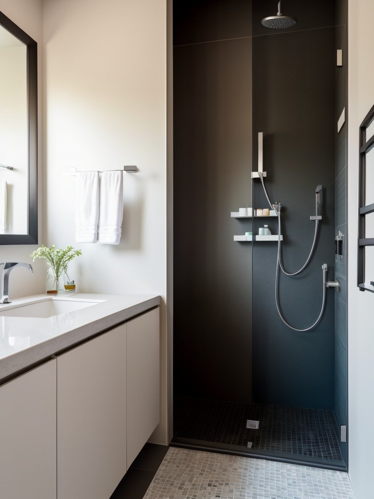 contemporary-bathroom-ideas-sleek-finishes-geometric-shapes-pops-vibrant-colors-modern-trendy-look
