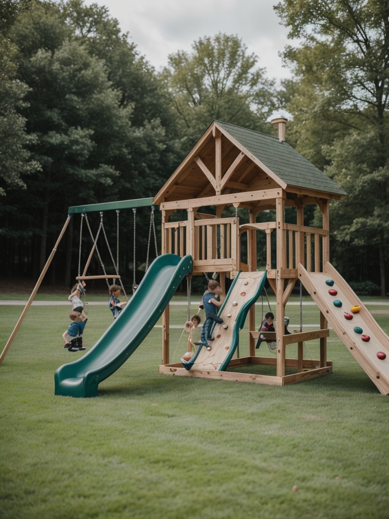 invest-sturdy-playset-swings-slide-climbing-wall-to-provide-classic-outdoor-entertainment