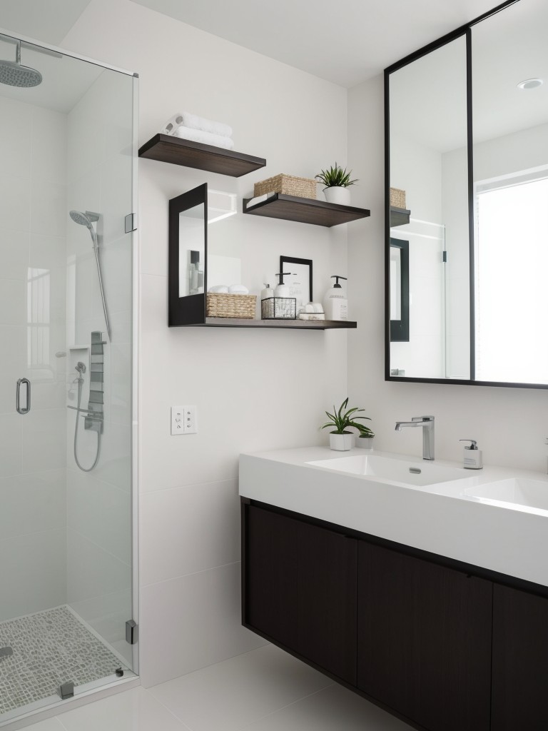 minimalist-bathroom-ideas-monochromatic-color-scheme-sleek-fixtures-open-shelving-clean-clutter-free-space