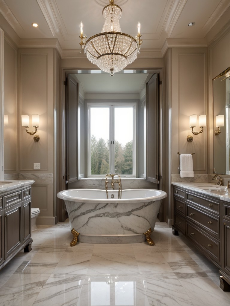 luxury-bathroom-ideas-marble-countertops-chandeliers-freestanding-tubs-glamorous-elegant-look