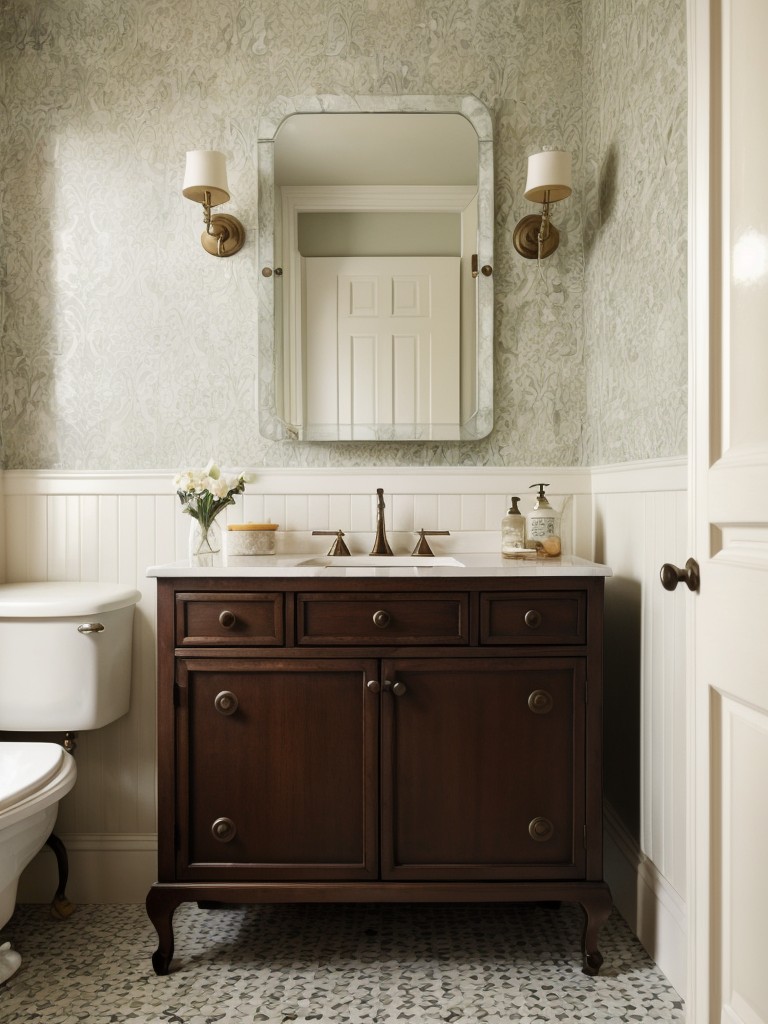 vintage-inspired-bathroom-concept-celebrating-retro-charm-through-antique-fixtures-patterned-wallpaper-vintage-accessories