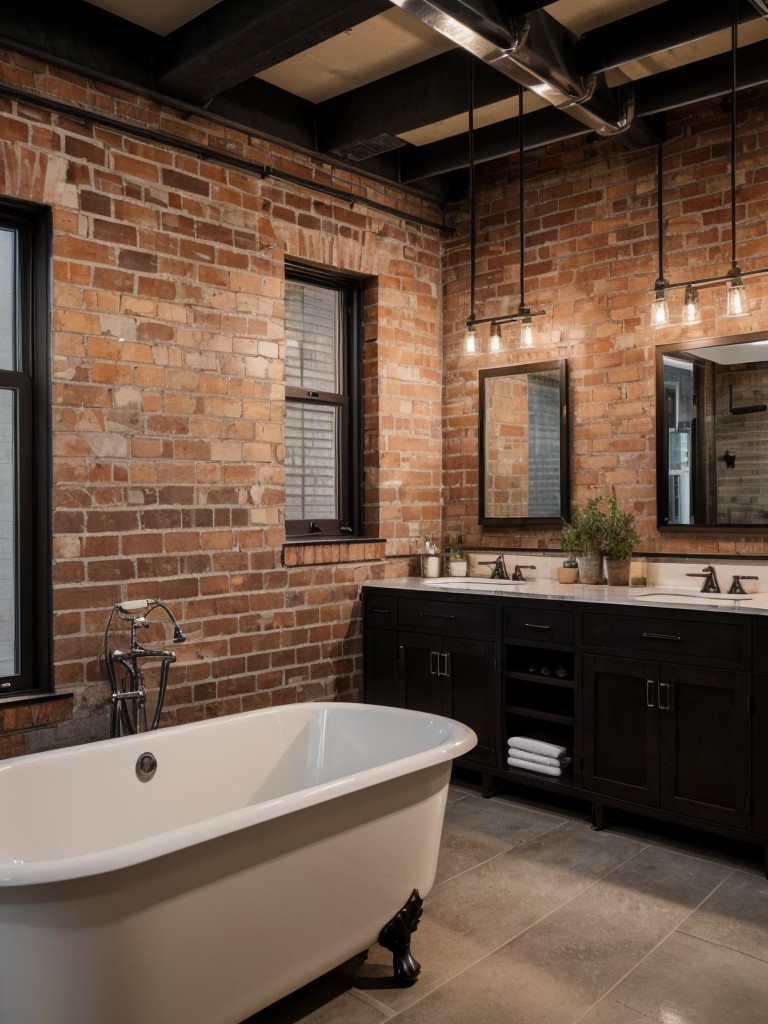 industrial-bathroom-ideas-featuring-exposed-brick-walls-raw-materials-statement-lighting-fixtures-urban-edgy-look