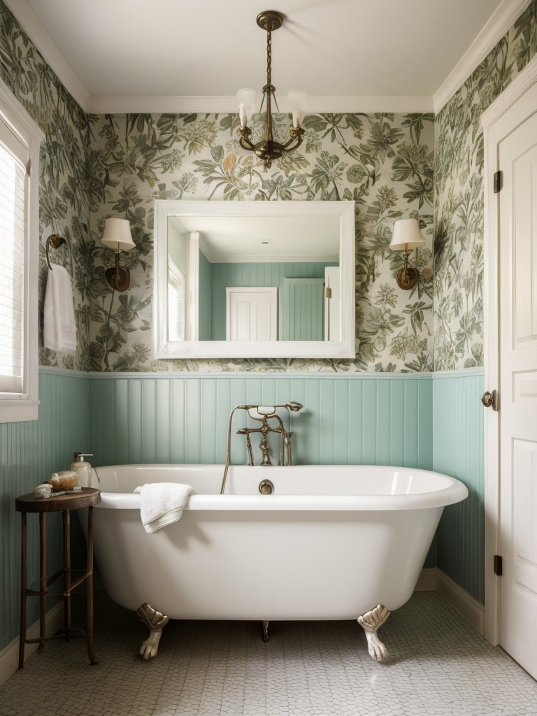 vintage-bathroom-decor-incorporating-antique-fixtures-clawfoot-tubs-retro-wallpaper-charming-nostalgic-atmosphere