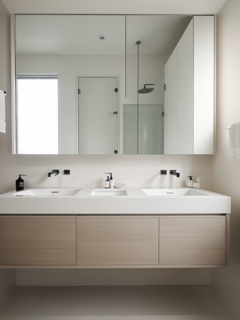 minimalist-bathroom-ideas-sleek-fixtures-neutral-color-palette-clutter-free-design-aesthetic-incorporate-built-storage-solutions-floating-vanity-added