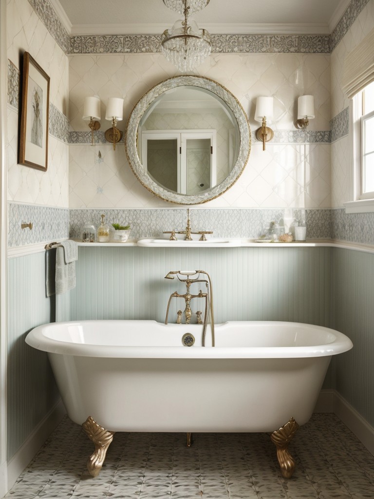 vintage-bathroom-ideas-antique-clawfoot-tubs-patterned-wallpaper-porcelain-fixtures-accessorize-vintage-inspired-mirrors-decorative-tiles-nostalgic-lo
