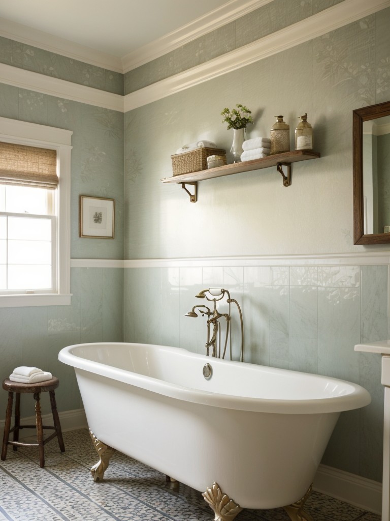 vintage-bathroom-ideas-classic-clawfoot-tubs-antique-fixtures-elegant-wallpaper-capturing-timeless-charming-look