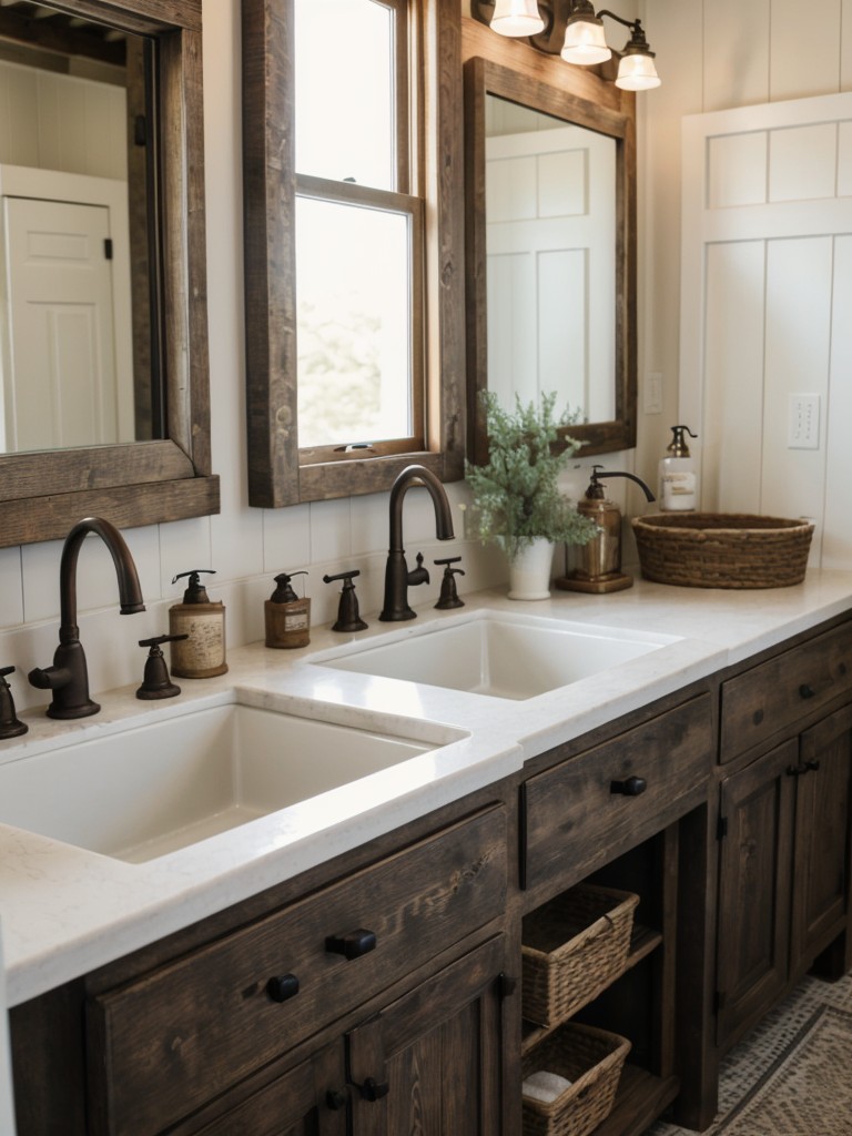 farmhouse-bathroom-ideas-rustic-details-vintage-charm-farmhouse-sink-cozy-country-inspired-feel