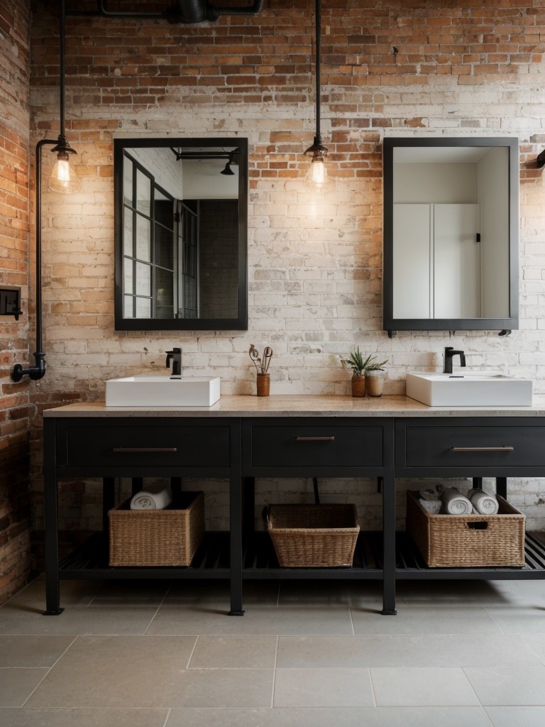 industrial-bathroom-ideas-exposed-brick-walls-metal-fixtures-raw-materials-trendy-urban-look