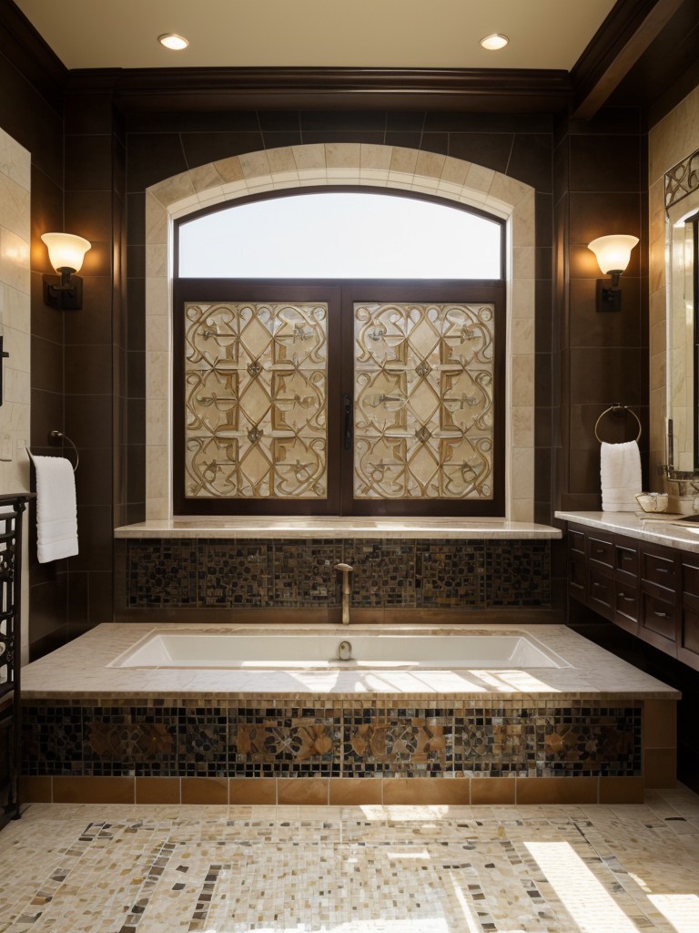mediterranean-bathroom-ideas-mosaic-tiles-wrought-iron-details-rich-colors-luxurious-exotic-feel