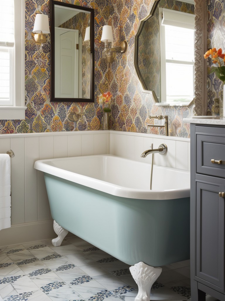 incorporating-unique-wallpaper-patterns-bold-color-accents-statement-making-bathroom-transformation