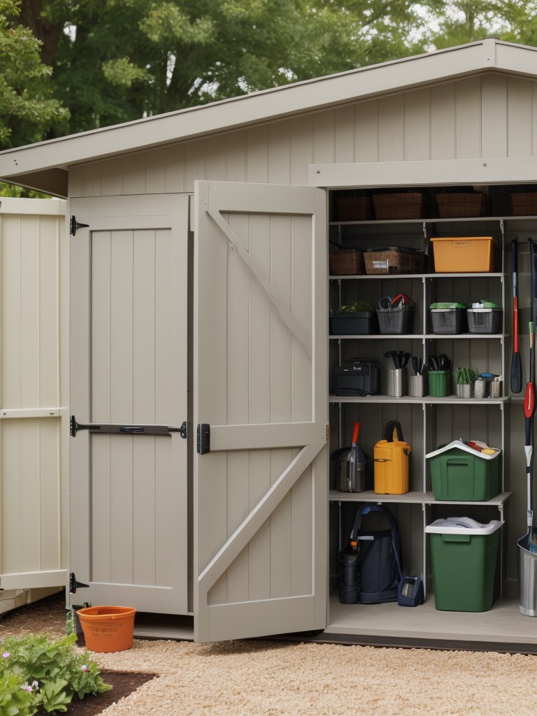 include-storage-shed-outdoor-closet-to-keep-gardening-tools-supplies-organized-out-sight