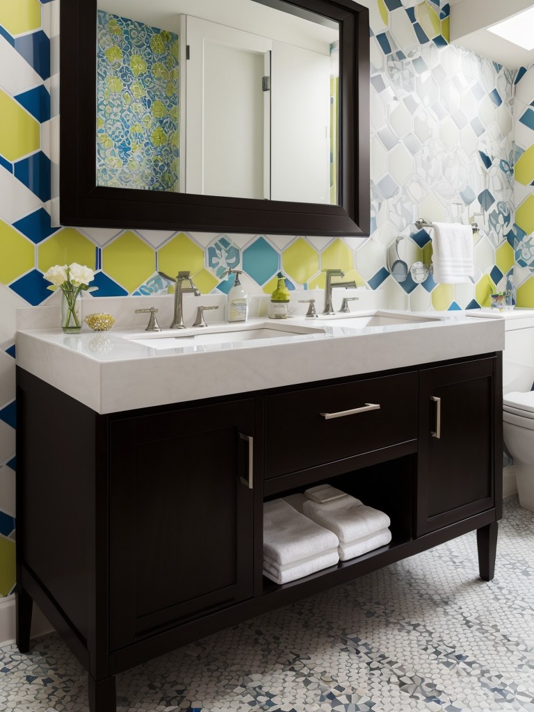 bold-bathroom-ideas-to-make-statement-vibrant-colors-geometric-patterns-eye-catching-wallpaper-consider-using-bold-tile-designs-colorful-vanity-cabine