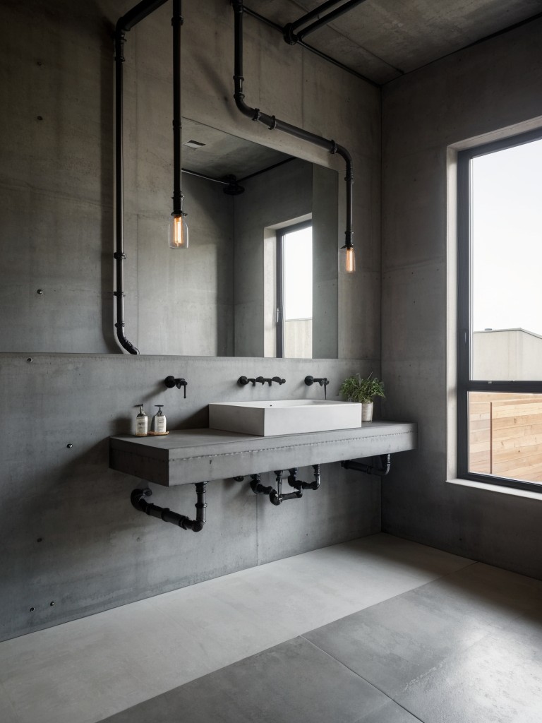 industrial-bathroom-ideas-edgy-modern-look-featuring-exposed-pipes-concrete-finishes-metal-accents