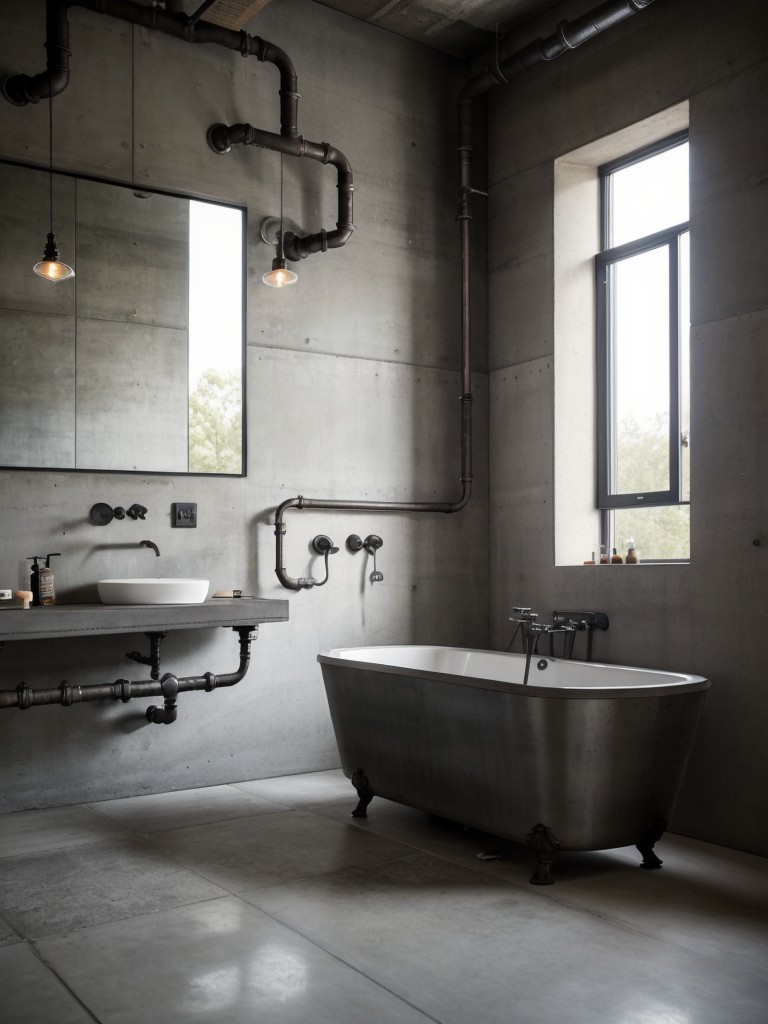 industrial-bathroom-ideas-exposed-pipes-concrete-walls-metal-accents-edgy-urban-look-that-is-both-modern-rugged