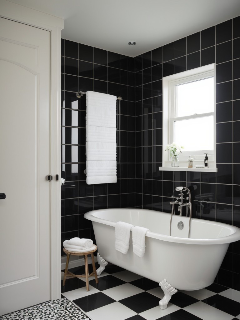 black-white-patterned-tiles-classic-yet-contemporary-bathroom-design
