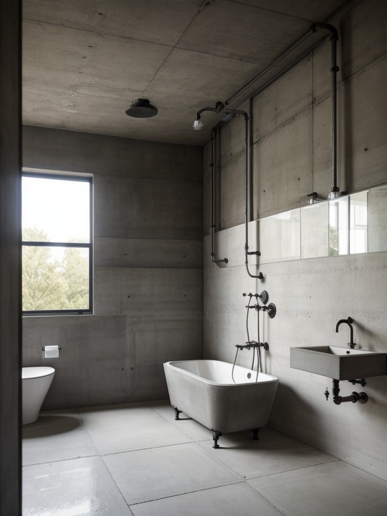 industrial-bathroom-designs-that-embrace-raw-unfinished-elements-such-exposed-pipes-concrete-walls-metal-accents