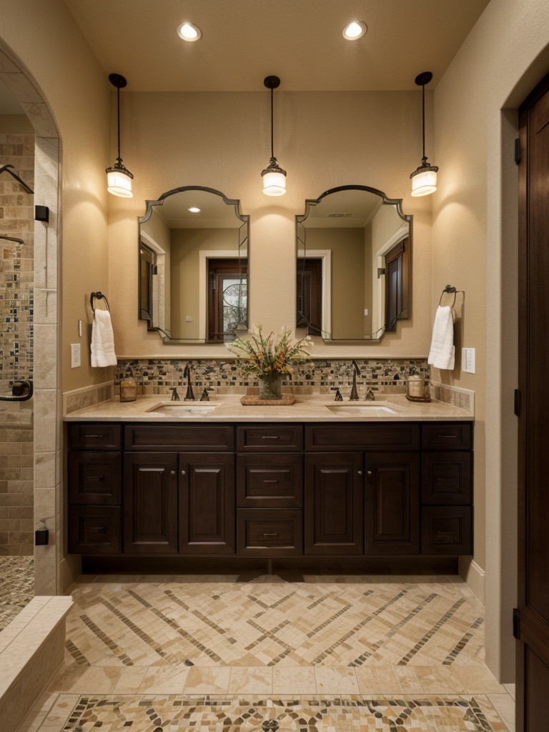 mediterranean-bathroom-ideas-mosaic-tile-accents-wrought-iron-fixtures-warm-earth-tones