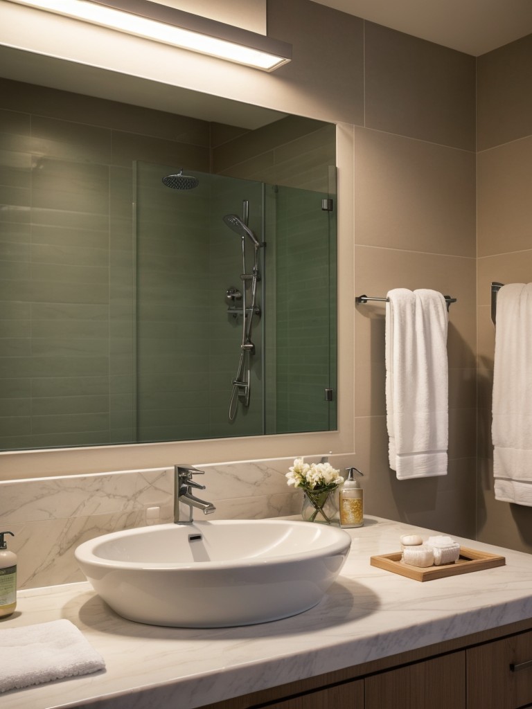 spa-bathroom-ideas-calming-colors-relaxing-lighting-plush-towels-bathrobes