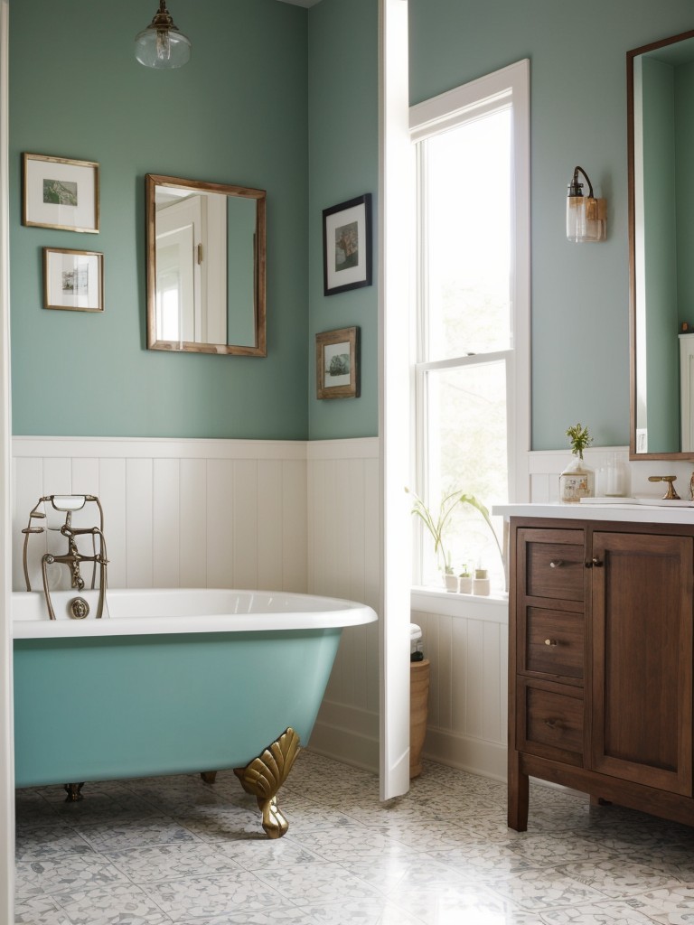 eclectic-bathroom-ideas-mix-different-design-styles-vibrant-colors-unique-accessories