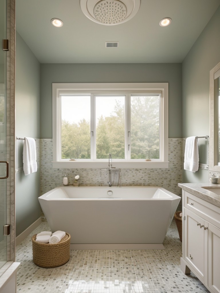 spa-inspired-bathroom-ideas-calming-colors-soft-lighting-luxurious-features-like-soaking-tub-rainfall-shower