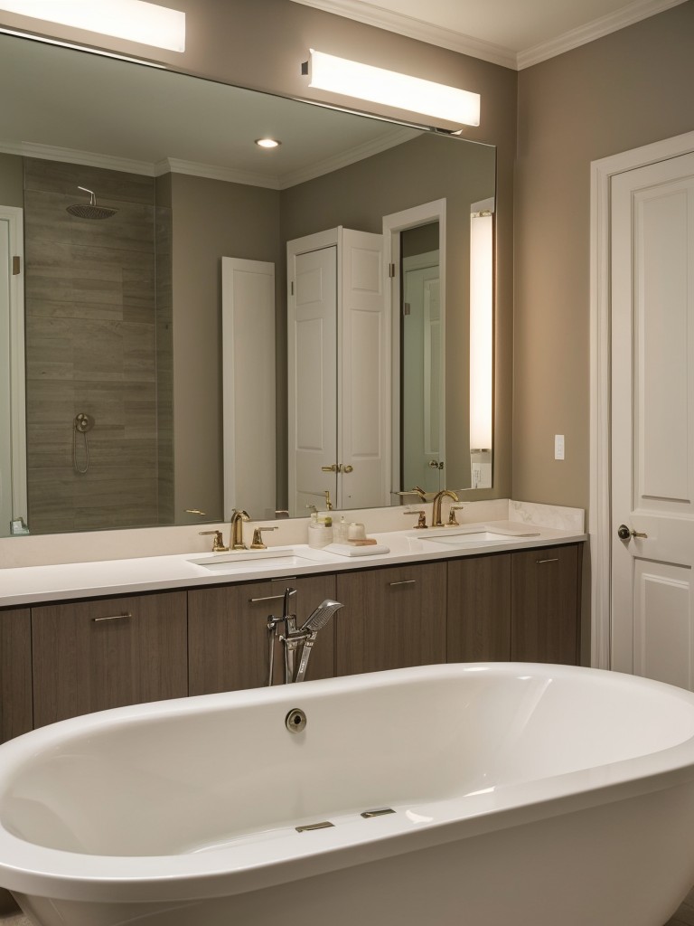 add-touch-luxury-freestanding-bathtub-oversized-mirrors-glamorous-lighting-fixtures