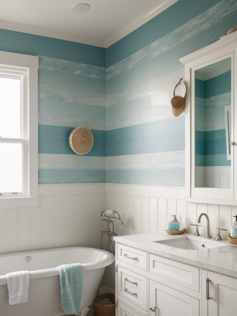 coastal-bathroom-ideas-beach-inspired-color-palette-nautical-accents-such-seashell-accessories-ocean-themed-wallpaper-to-create-tranquil-relaxing-spac