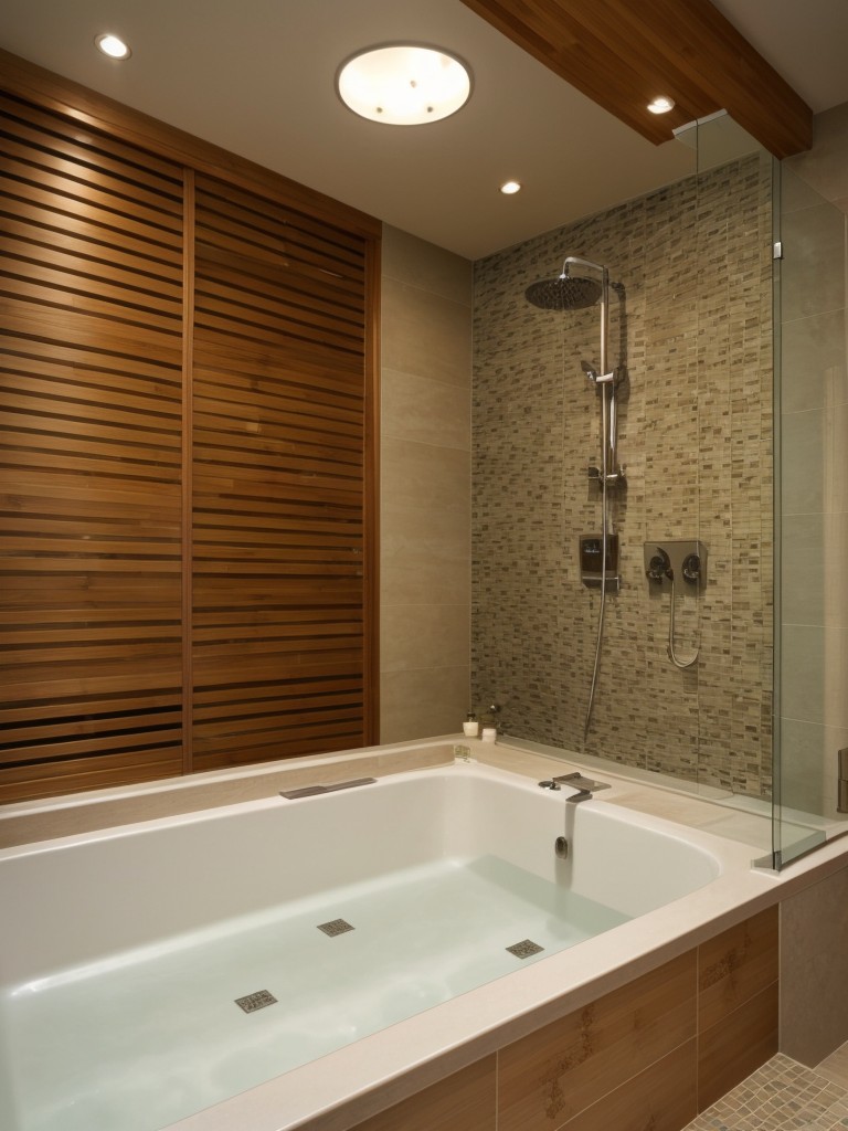 spa-inspired-bathroom-ideas-soothing-color-scheme-bamboo-accents-rain-shower-head-tranquil-zen-like-experience