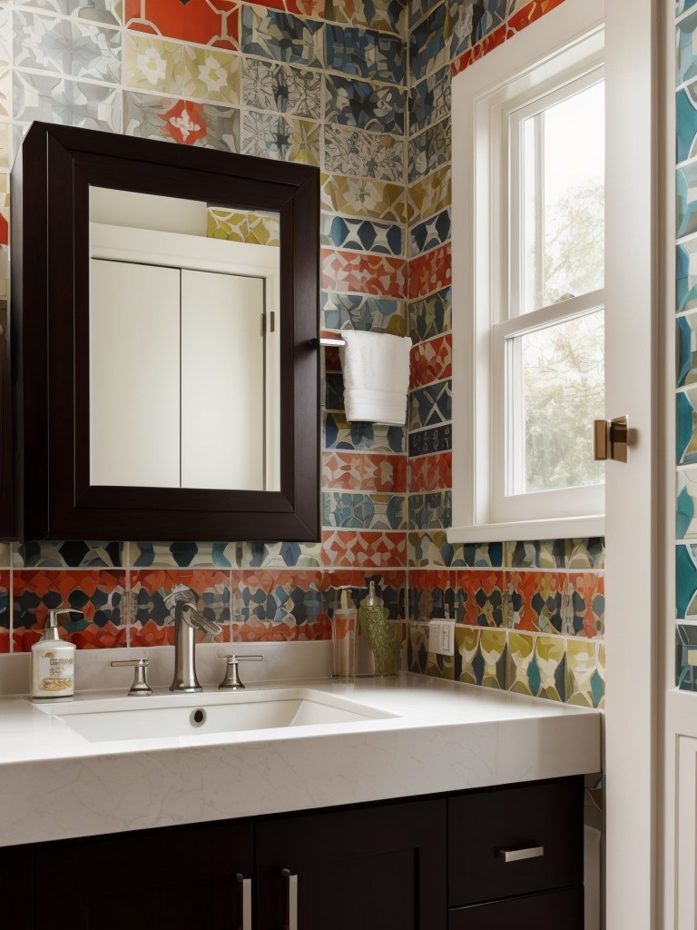 bold-vibrant-bathroom-color-schemes-using-colorful-tiles-patterned-wallpaper-accent-pieces-to-make-bold-statement-design