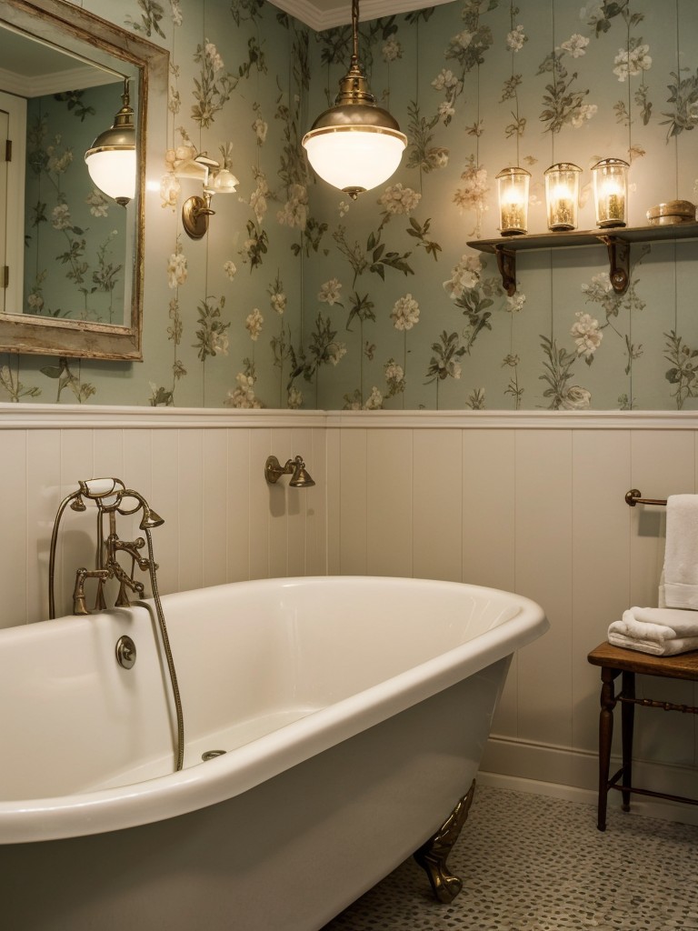 vintage-bathroom-ideas-nostalgic-touches-like-clawfoot-tub-retro-wallpaper-vintage-inspired-lighting-fixtures-to-create-charming-timeless-space