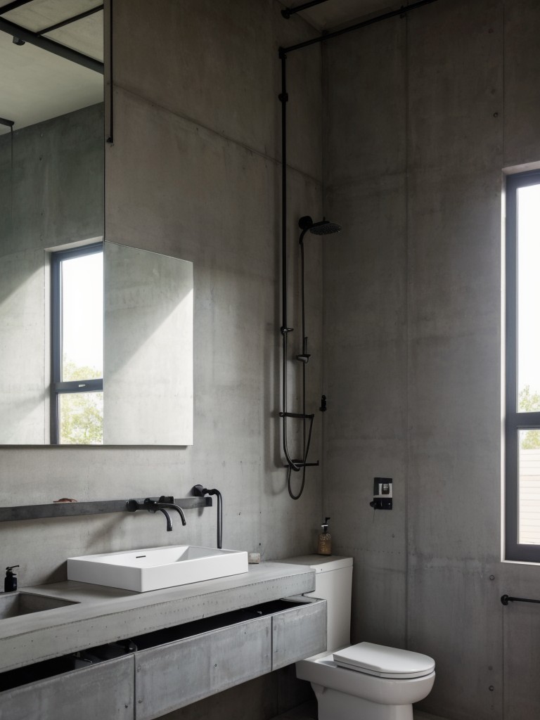 industrial-bathroom-ideas-concrete-walls-metal-accents-exposed-plumbing-modern-edgy-look